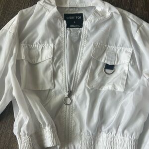 C'est Toi Women's White Jacket